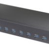 Renkforce RF-6677282 USB-Hub 13 Portów USB-A USB 3.2 Gen2 10 GBit/s do zastosowań przemysłowych, możliwy montaż rack, me