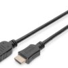 Extension cable, 3 m, black, HDMI plug type A, straight to HDMI socket type A, straight, AK-330201-030-S