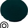Button plate, round, STOP symbol, for pushbutton, 218154