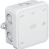 Cable junction box, 65 x 65 x 32 mm, no. of entries: 7, 2.5 mm², light gray, IP55, 2000016