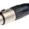 Złącze XLR Montaż na kablu Żeński Czarny