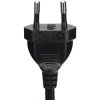 Power cord, flat, Europe, plug type C, straight on open end, H05VVH2-F2x0.75 mm², black, 1.5 m, 7122-1,5M