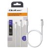Qoltec Kabel USB 2.0 typ C USB 2.0 typ C 60W QC 3.0 PD 1m Biały