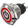 EAO 82-6151.2114.B002 22mm Illum PB St.St Flush Solder Maint Ring Red 24VAC/DC