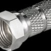 51863 F-connector, for 6.5 mm diameter coaxial cable, screw-on connect