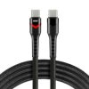 Kabel przewód USB-C PD RGB LED 100cm everActive CBB-1PDR Power Delivery 2.0 z obsługą szybkiego ładowania 3A/20V 60W