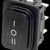 01939.3119-04 Rocker switch, 2-pin, UM, black, I-O-II