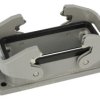 Obudowa złącza; Han B; 09300161301; 16B; metal; proste; na panel; niska konstrukcja; z 2 klamrami; srebrny; IP67; Harting; RoHS