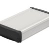 ABS/aluminum enclosure kit, (L x W x H) 120 x 200 x 42 mm, nature/black (RAL 9005), IP40, 83246200.HMT1