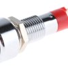 Lampka kontrolna do montażu panelowego 24 → 28V, czerwona 8mm LED Chrom Signal Construct