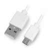 Przewód microUSB B - A Blow - biały 1,0m