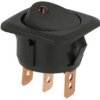 Przełącznik; klawiszowy (kołyskowy); R13203L01BBRL1; ON-OFF; 1 tor; czarny; podświetlenie LED 12V; czerwony; bistabilny; konekto