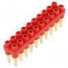 Listwa gniazdowa bananowe 2mm czerwony 70VDC 10A 33VAC 6mm 63.9356-22