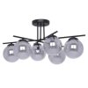Lampa sufitowa GAMMA, szklane grafitowe klosze na E14, metalowe czarne ramiona K-5167 Kaja Lighting