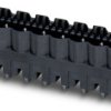 Pin header, 3 pole, pitch 5 mm, straight, black, 1837268