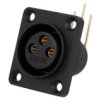 Gniazdo Xlr Żeńskie Pin 3 Kątowe 90 Uszczelniane Tht 5A Cp30072