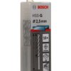 Wiertło Ø: 2.5mm dł: 57 mm HSS-G Bosch Wiertło kręte