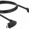 Delock Kabel USB USB 2.0 Złącze męskie USB-A, Złącze męskie USB Micro-B 1.00 m czarny styki pozłacane 83848