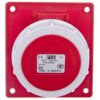 Gniazdo Tablicowe Skośne 16A 4P 400V Czerwone Ip67 Power Twist 4142-6