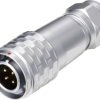 Złącze okrągłe męskie push-pull Weipu SF1210/P4 I, 4 pin, 200 V/AC, IP67, do lutowania