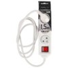 Przedłużacz Domowy Przenośny Logan White 3 - Krotny Z Uziemieniem 1,5M Z...