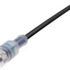 Sensor actuator cable, M12-cable socket, straight to open end, 3 pole, 5 m, PUR, black, 4 A, 77 3630 0000 50003-0500