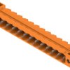 Pin header, 13 pole, pitch 5.08 mm, angled, orange, 1148980000