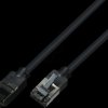1812-S-0,5M-UF Patch cable, CAT.6a, U/FTP, UltraFlex Slim, 0.5m, black