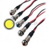 Kontrolka LED 5mm, 24VDC+ przew. wypukła, żółta