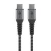 Kabel Tekstylny Usb-C™ Na Usb-C ™ Z Metalowymi Wtyczkami ( Szary / Srebrny)...