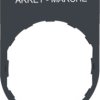 Label holder, printed with “ARRET-MARCHE”, for Harmony XB4/XB5, ZBYP2166