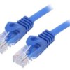 Patch cord U/UTP, Cat 6, wtyk RJ45 z obu stron, linka, CCA, 5m PP6U-5M/B