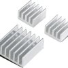 Zestaw radiatorów TRU COMPONENTS PCooler Pasuje do: Raspberry Pi®, Banana Pi srebrny