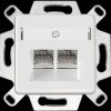 435060 2-slot unilan RJ45 connection box, Cat.6A flush-fitted