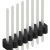 Pin header, 8 pole, pitch 1.27 mm, straight, black, 10060464