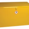 Szafka na substancje niebezpieczne wysokość 762mm szerokość 1000mm 1 -drzwiowa Stal Żółty, zamykana