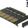 90435 PCIe x16 > 5 x M.2 Key B / SATA