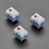 Step Switch with LED - Three Pack of Gray with Red LED (PB86-A1)