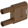 Stäubli 664010-27 SKS2-4N-19 connector, brown, Ø4mm pin, insulated brass