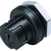 Panel socket, 5 pole, THT, bayonet locking, straight, 09 0762 090 05