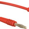 Measuring lead with (2 mm plug, spring-loaded, straight) to (2 mm plug, spring-loaded, straight), 300 mm, red, PVC, 0.5 mm², 28.