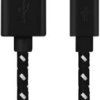 Kabel USB MICRO A-B 2M oplot czarny