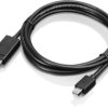 Lenovo Mini DisplayPort / DisplayPort adapter Złącze Mini DisplayPort, Złącze DisplayPort 1.20 m czarny 0B47091 Kabel Di