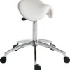 Krzesło biurowe Stołek Biały regulowany Tak kołowy Tak wysokość siedzenia 650 → 850mm RS PRO