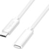 LogiLink USB-C Kabel USB 2.0 Złącze męskie USB-C®, Złącze żeńskie USB-C® 1.00 m biały CU0220