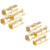 Shiverpeaks BS15-301114 F Coax Adapter Set Gold-Plated Connections