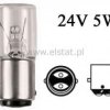 Żarówka 24V Ba15D bagnetowa sygnalizacyjna 5W