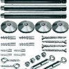Zestaw instalacyjny, chromowany.