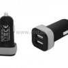 Ładowarka sam. 2x USB max 3,1A 5V czrno-szara