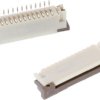 Connector, 16 pole, 1 row, pitch 1 mm, solder connection, tin/nickel plated, 68611614122